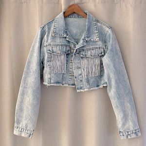 Fringe denim jacket